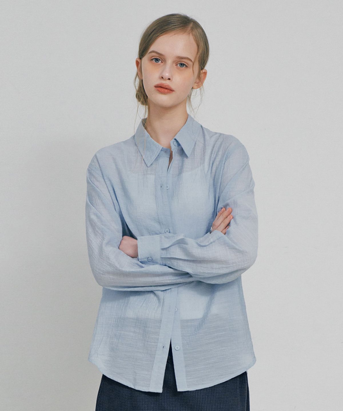 벨로엘(BELLOL) Daily stripe shirt BLUE