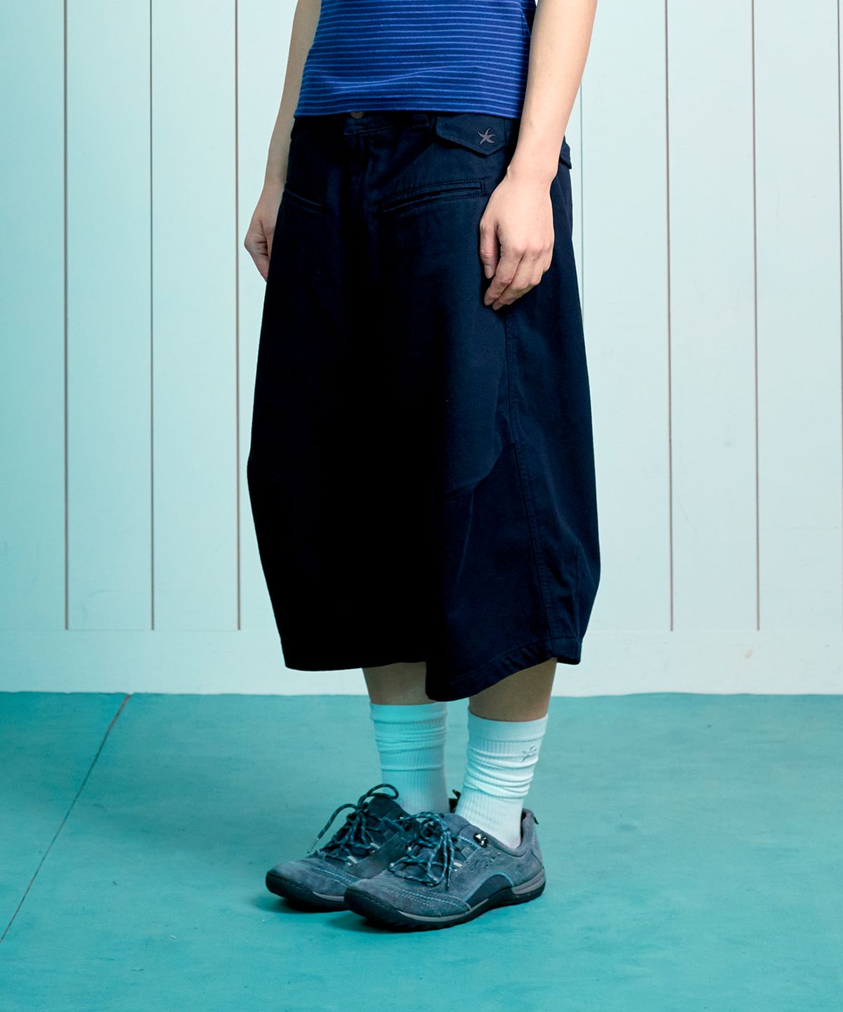 더콜디스트모먼트(THE COLDEST MOMENT) TCM double welt pocket half pants (black)