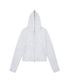 TCM dot hooded zip-up (light grey)