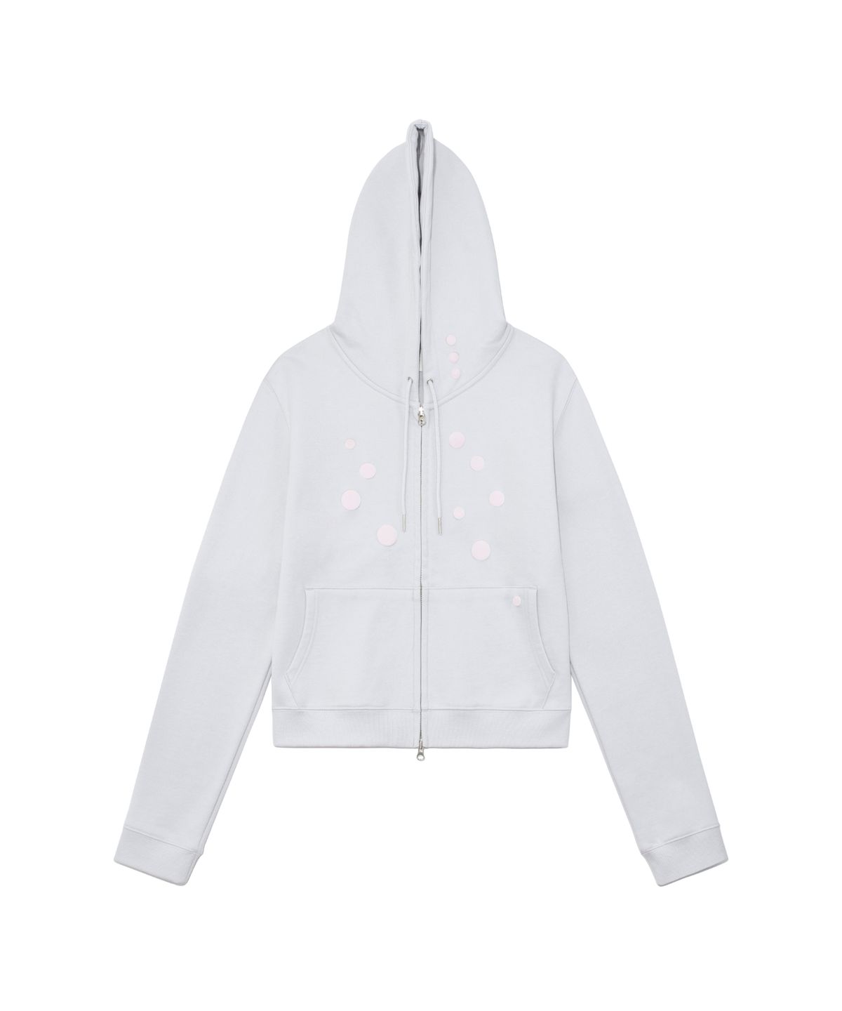 더콜디스트모먼트(THE COLDEST MOMENT) TCM dot hooded zip-up (light grey)
