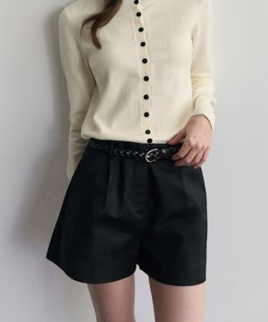 클래식 위빙 소가죽 벨트 (블랙)