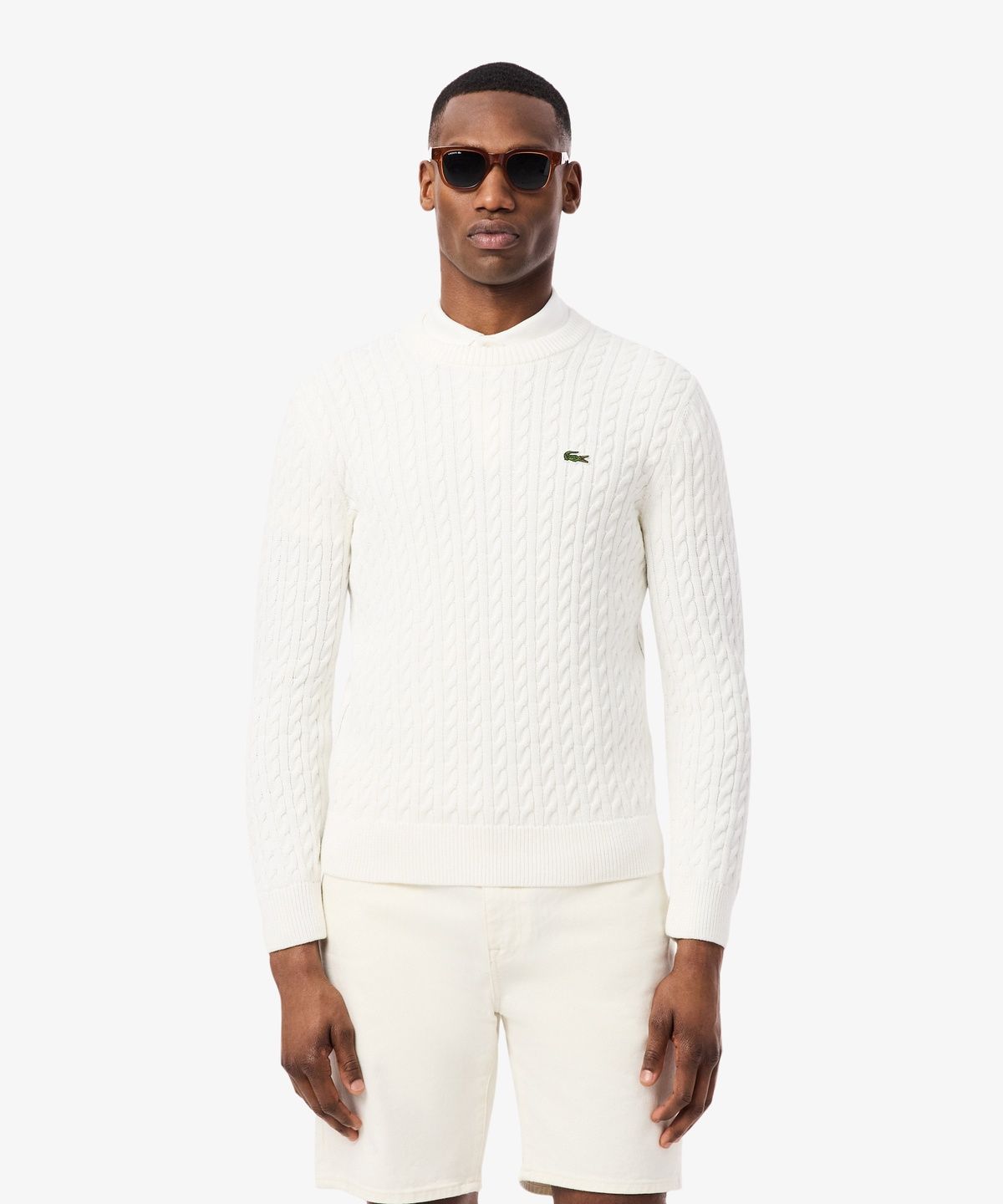 라코스테(LACOSTE) 남성 케이블 긴팔 크루넥 풀오버 AH7627-56G X0N