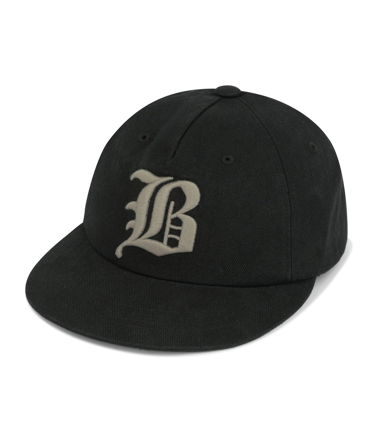 브라운브레스(BROWNBREATH) 5 PANEL BB LOGO VINTAGE CAP - BLACK