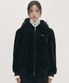 LUXE FUR HOOD BOMBER JACKET_BLACK