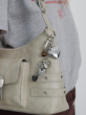 Lovey Metal Charm in Silver UZ6SX127-15