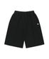 TAG TUCK SWEAT SHORTS - BLACK