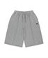 TAG TUCK SWEAT SHORTS - MELANGE GREY