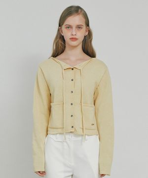 Off-shoulder halterneck cardigan BUTTER