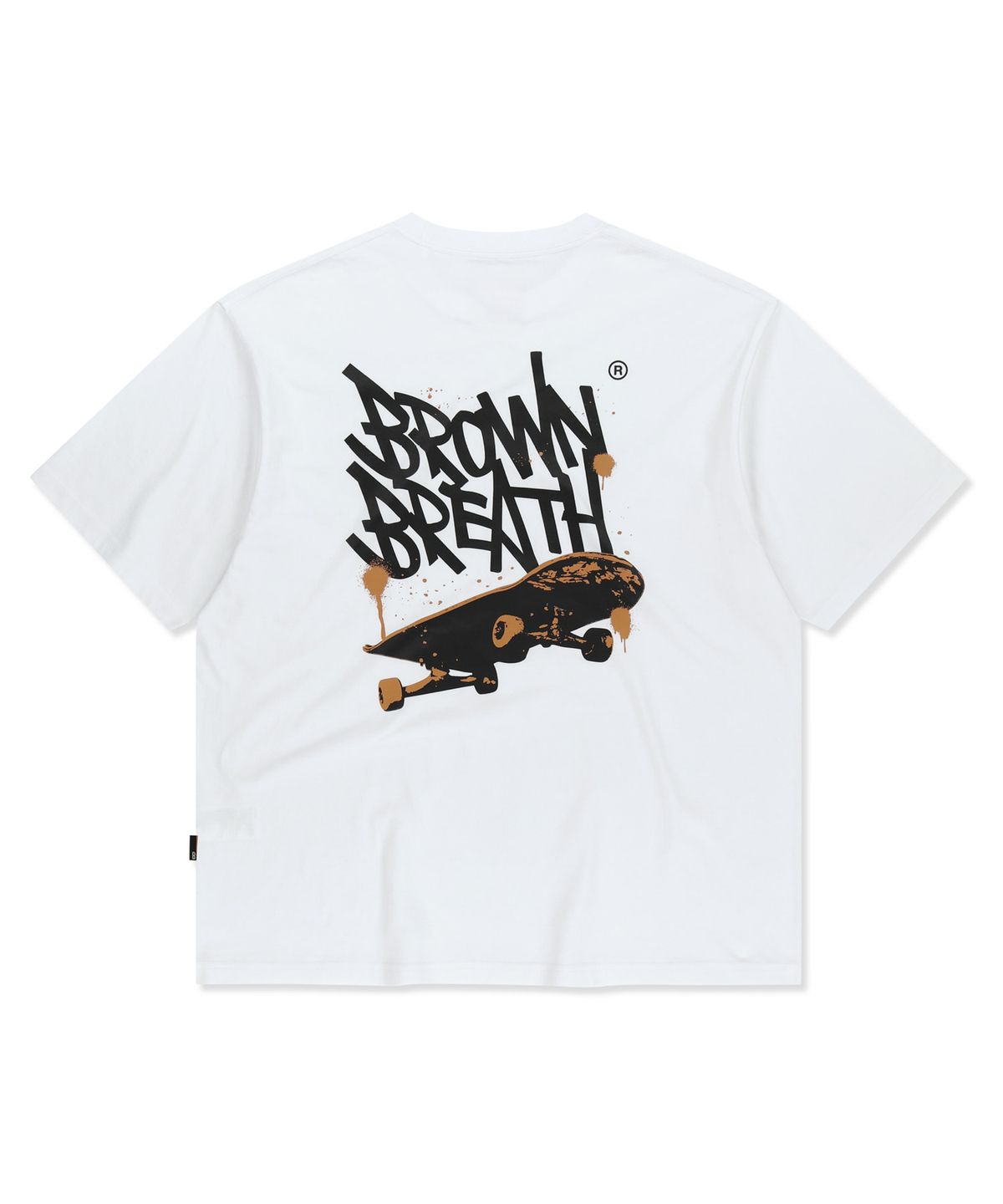 브라운브레스(BROWNBREATH) BOARD TAG TEE - WHITE