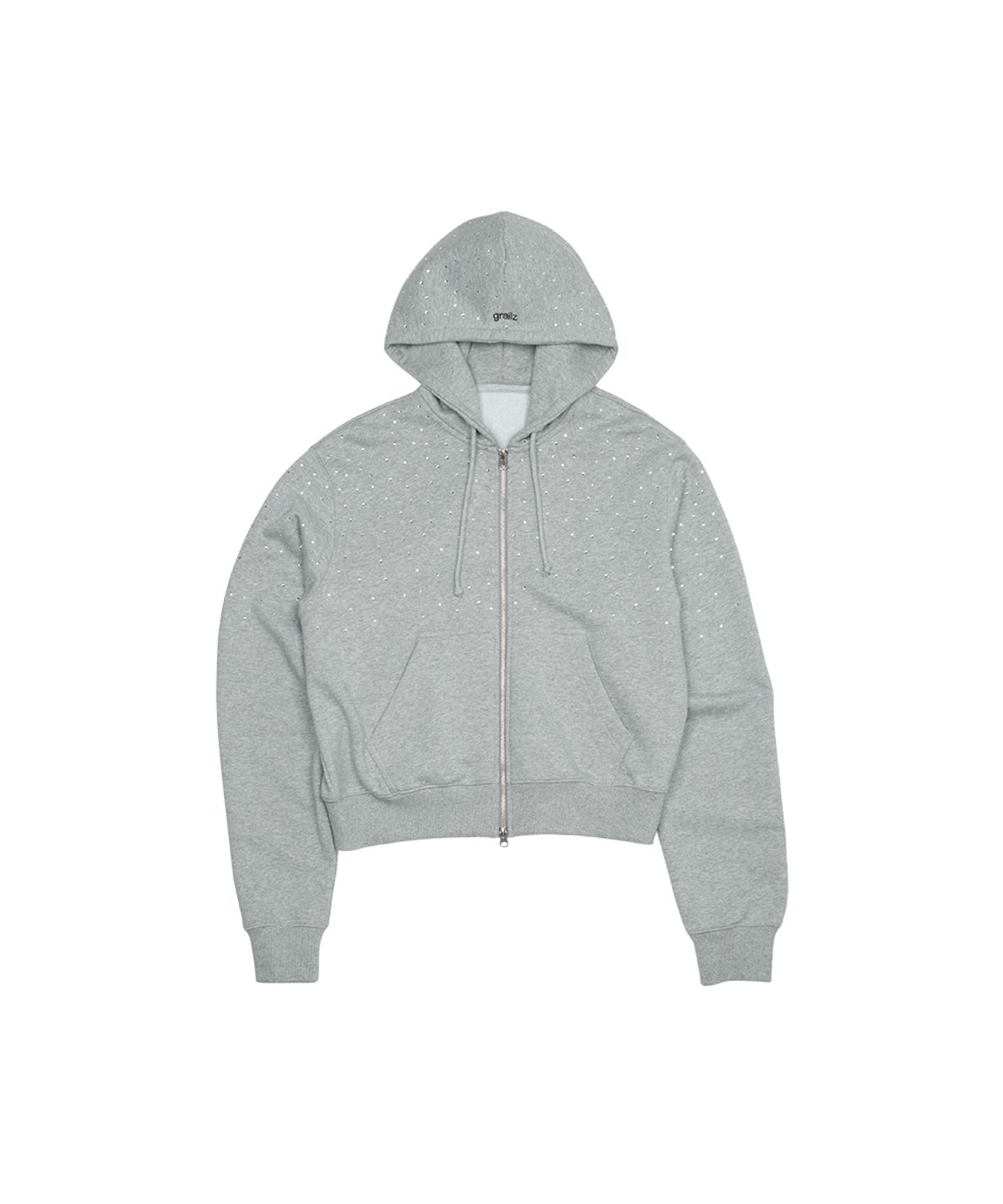 그레일즈(GRAILZ) CRYSTAL ZIP HOODIE [GRAY]