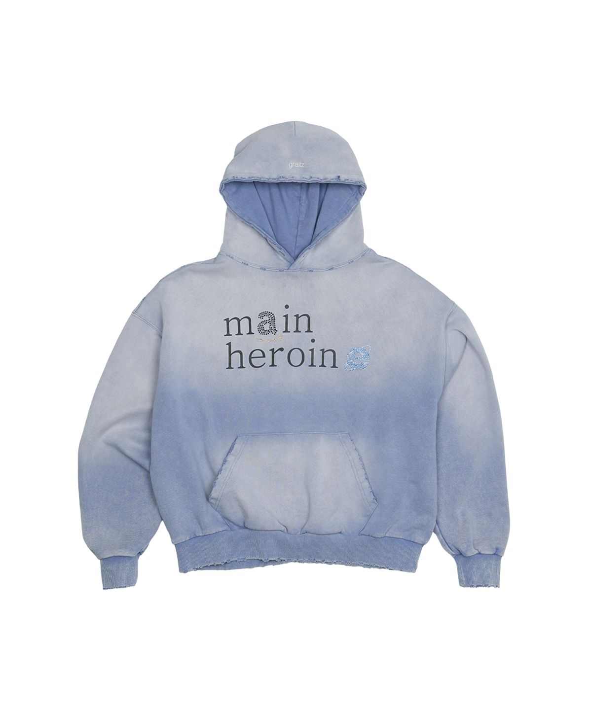 그레일즈(GRAILZ) VINTAGE PARODY HOODIE [BLUE]