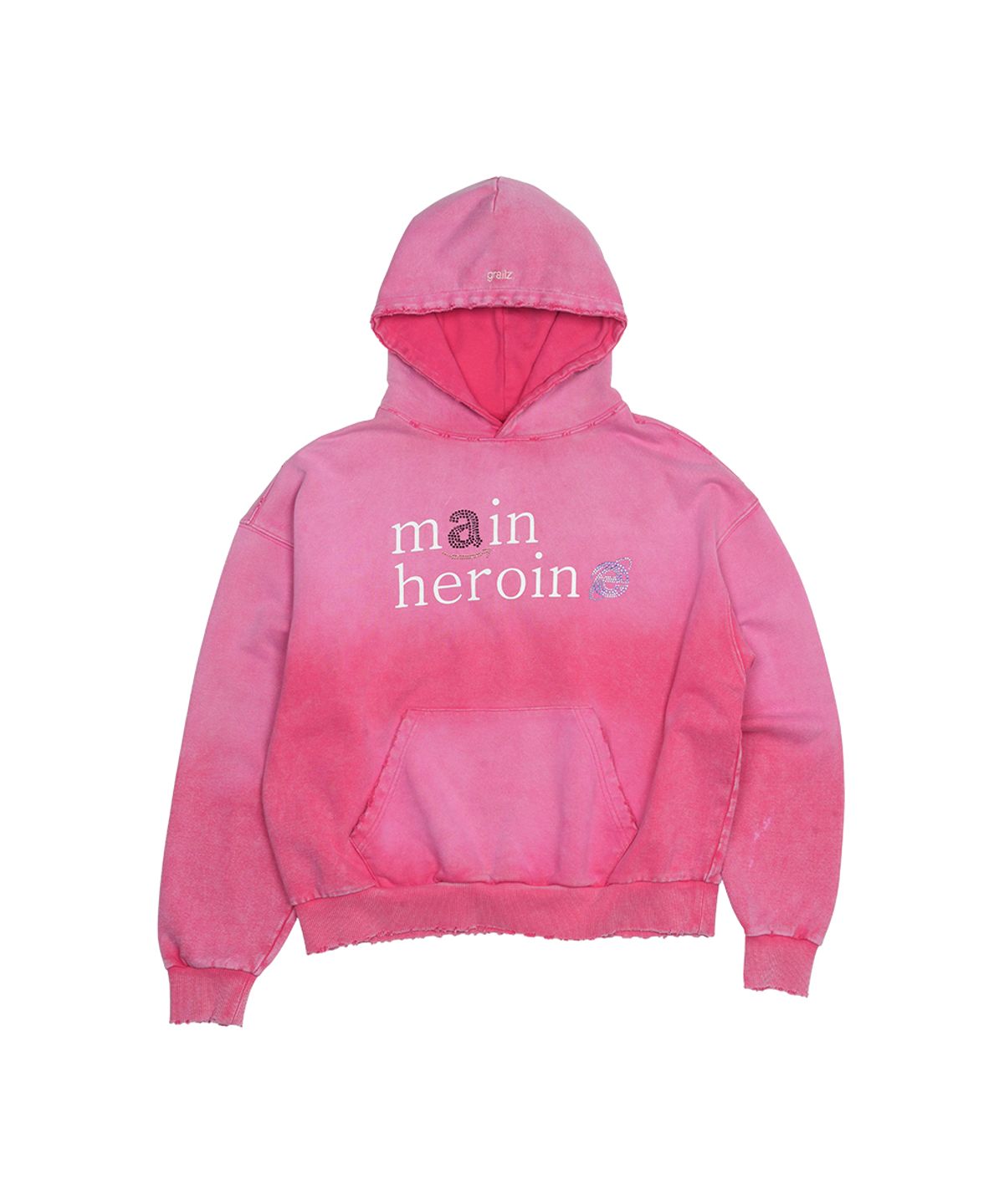 그레일즈(GRAILZ) VINTAGE PARODY HOODIE [PINK]