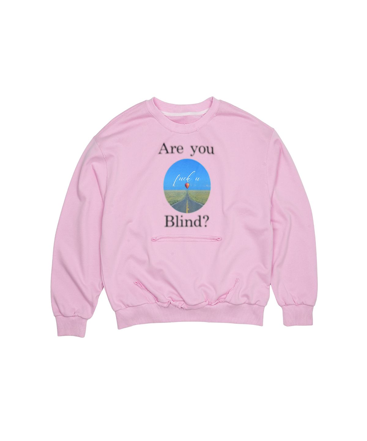 그레일즈(GRAILZ) BLIND GRAPHIC SWEATSHIRT [PINK]