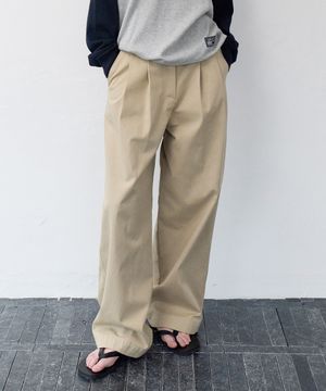 Relaxed Cotton Chino Pants - Peanut Beige