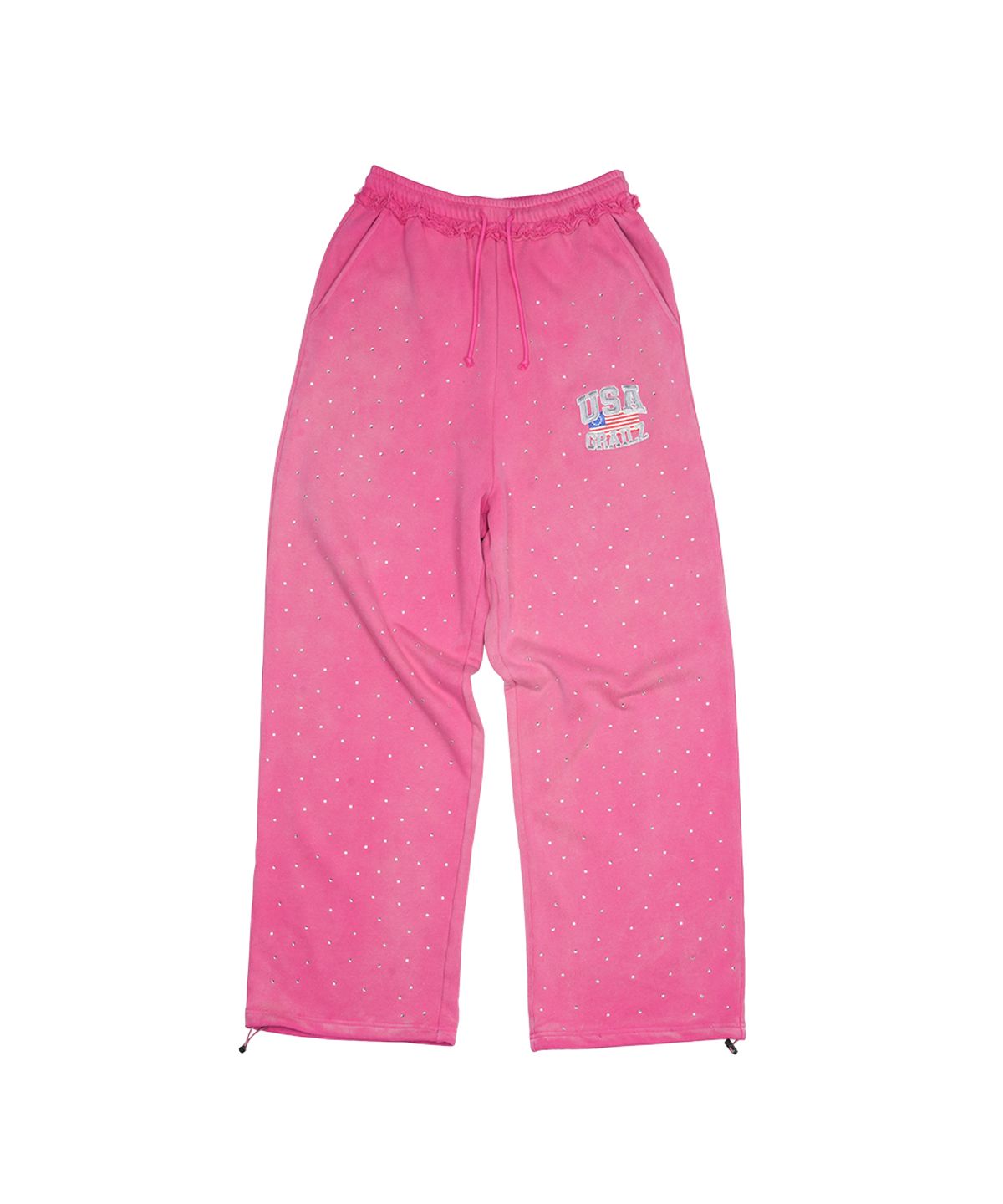 그레일즈(GRAILZ) CRYSTAL BAGGY SWEAT PANTS [PINK]