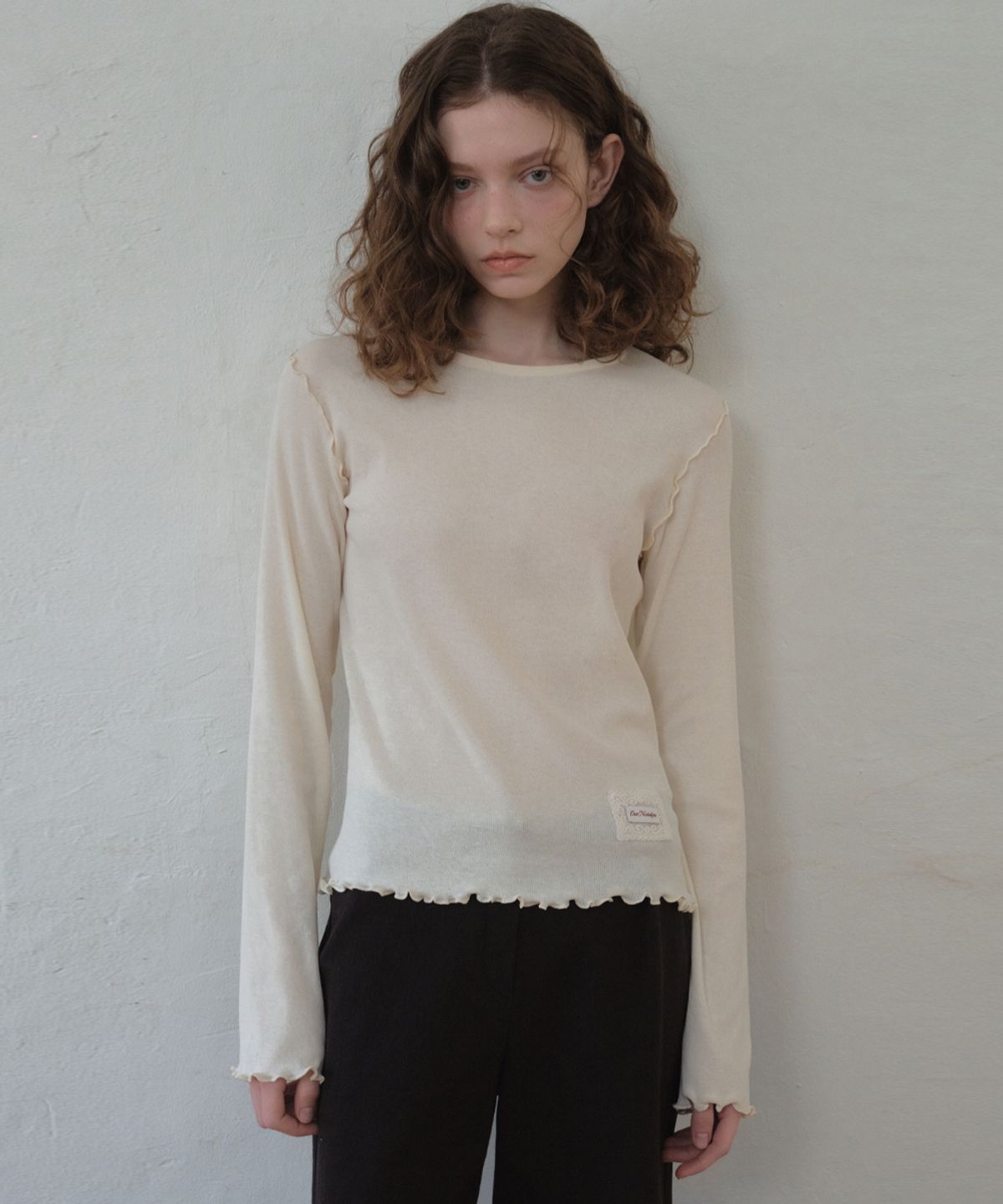 아우어노스텔지아(OURNOSTALGIA) Lisse Merrow T-shirt_Light yellow(O26TP01)