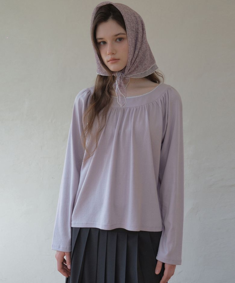 Lace Eyelet Raglan T-shirt_Vintage pink(O26TP04)