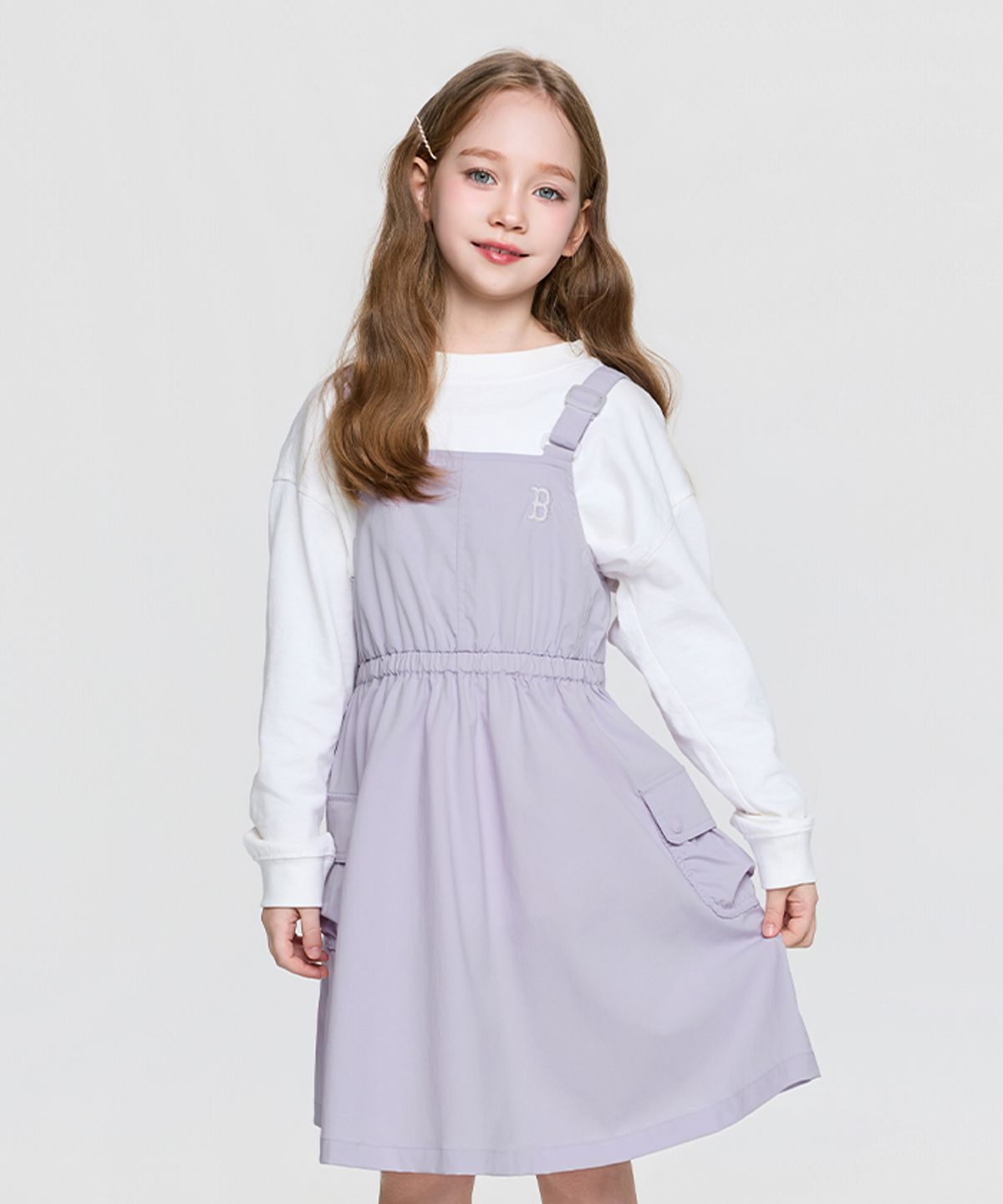 엠엘비 키즈(MLB KIDS) 베이직 아웃도어 원피스 BOS (Lavender)