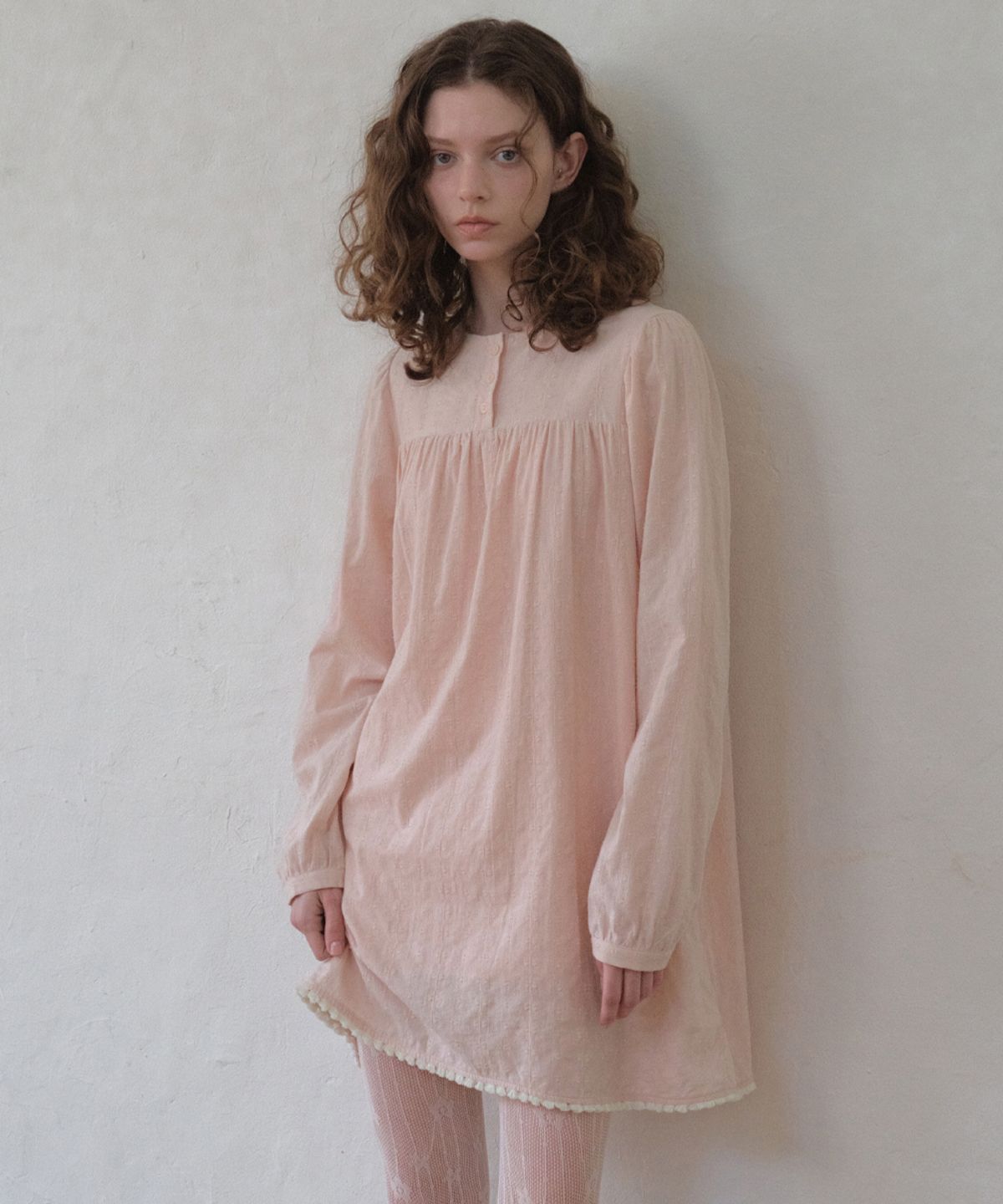 아우어노스텔지아(OURNOSTALGIA) Luna Puff Tassel Dress_Pink(O26OPS01)