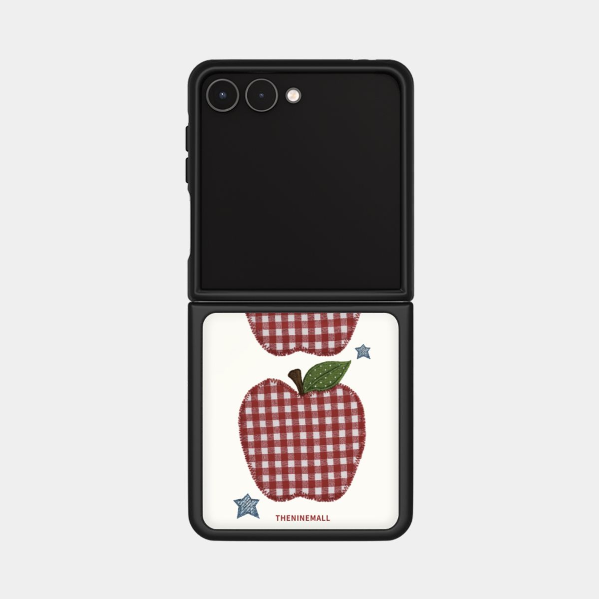 더나인몰(THE NINEMALL) vintage gingham patch Z플립 블랙 맥세이프 범퍼케이스