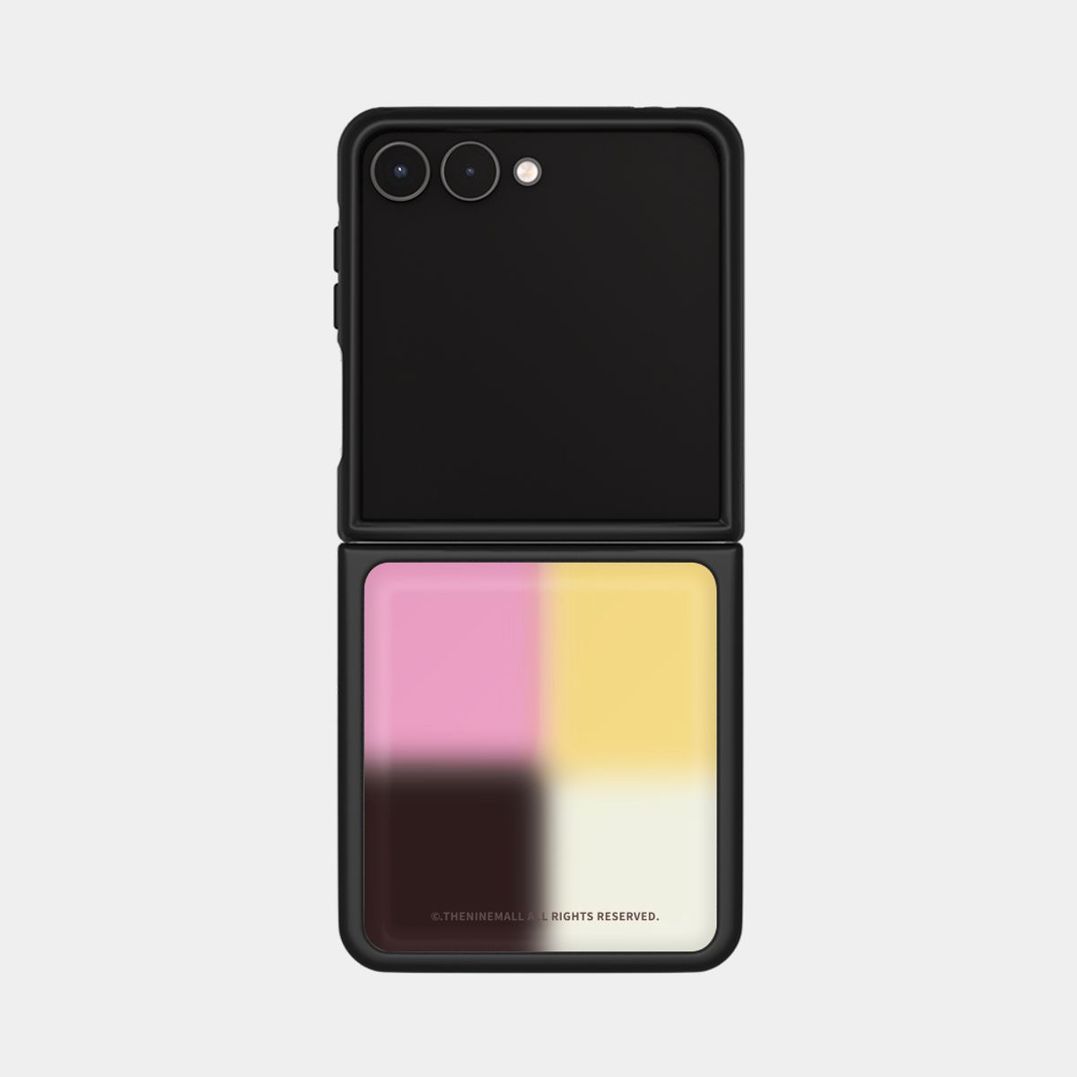 더나인몰(THE NINEMALL) soft color block Z플립 블랙 맥세이프 범퍼케이스
