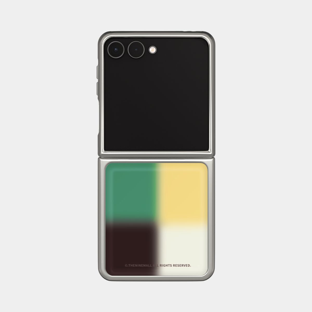 더나인몰(THE NINEMALL) soft color block Z플립 실버 에폭시 범퍼케이스