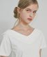 V-neck basic half t-shirt IVORY