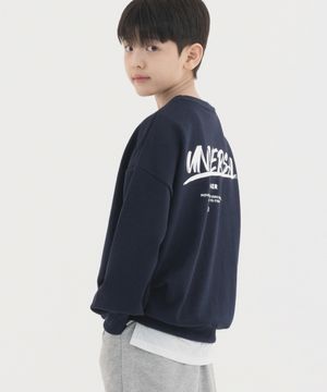 유니버셜 오버핏 맨투맨 (네이비)