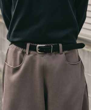 베이직 하드 레더 벨트 [블랙]