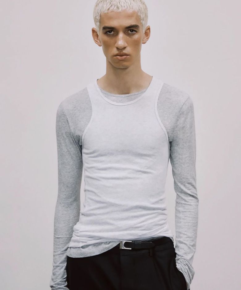 (U) 머슬 탱크탑 헤더 그레이 MUSCLE TANK TOP HEATHER GREY