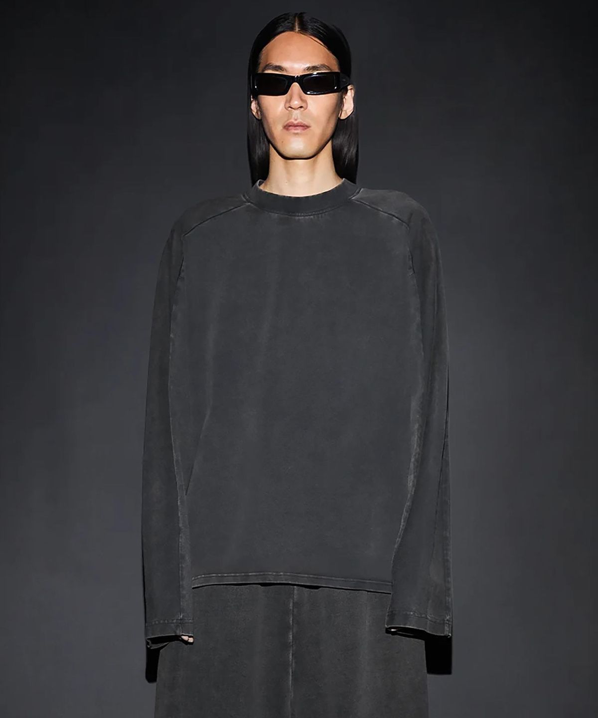 엔타이어 스튜디오(ENTIRE STUDIOS) (U) 헤비 롱 슬리브 워시드 블랙 HEAVY LONG SLEEVE WASHED BLACK