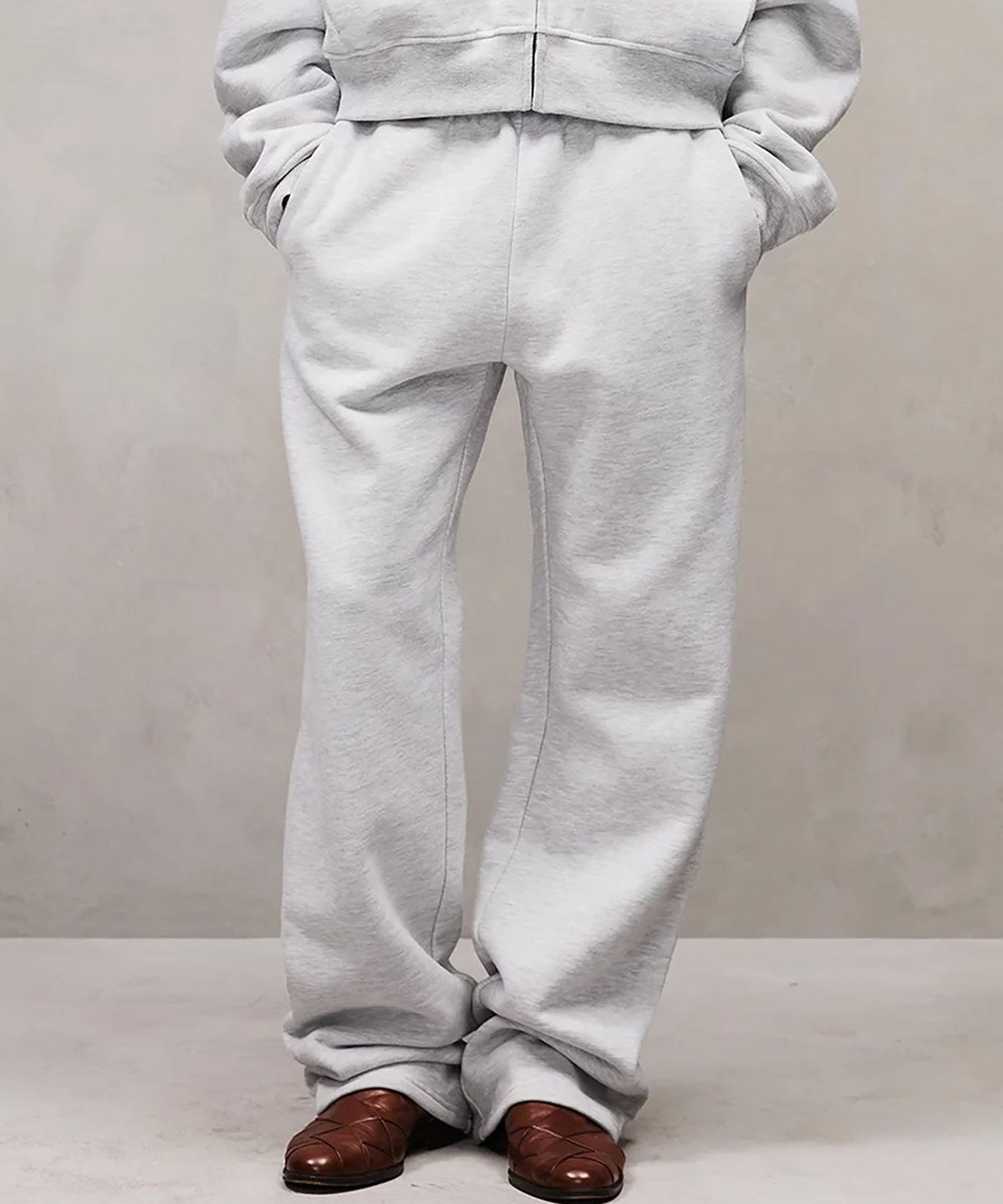 엔타이어 스튜디오(ENTIRE STUDIOS) (U) 스트레이트 레그 스웨트팬츠 헤더 그레이 STRAIGHT LEG SWEATPANT HEATHER GREY