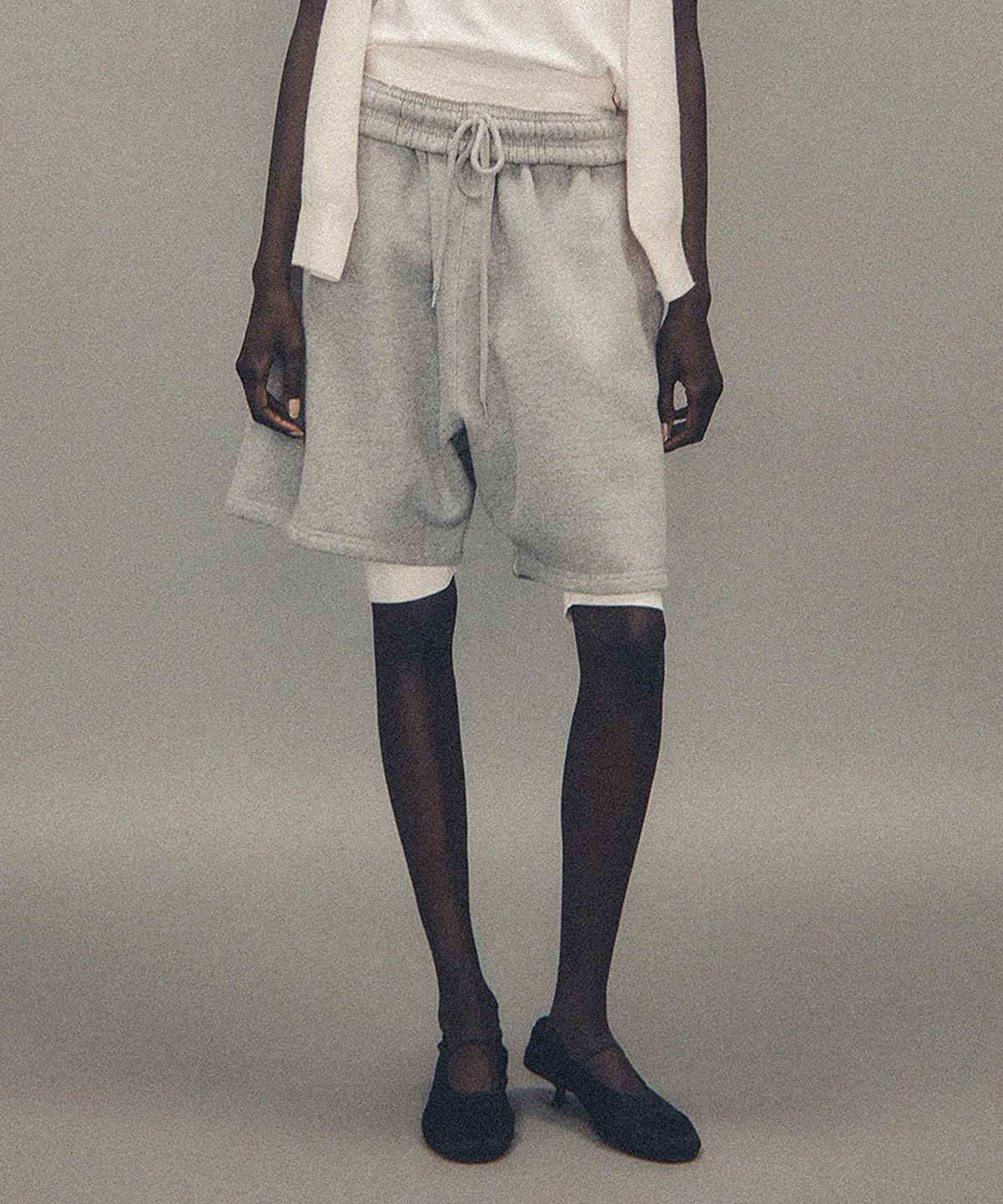 엔타이어 스튜디오(ENTIRE STUDIOS) (U) 스탠다드 스웨트 쇼츠 그레이 마를 STANDARD SWEATSHORT GREY MARLE