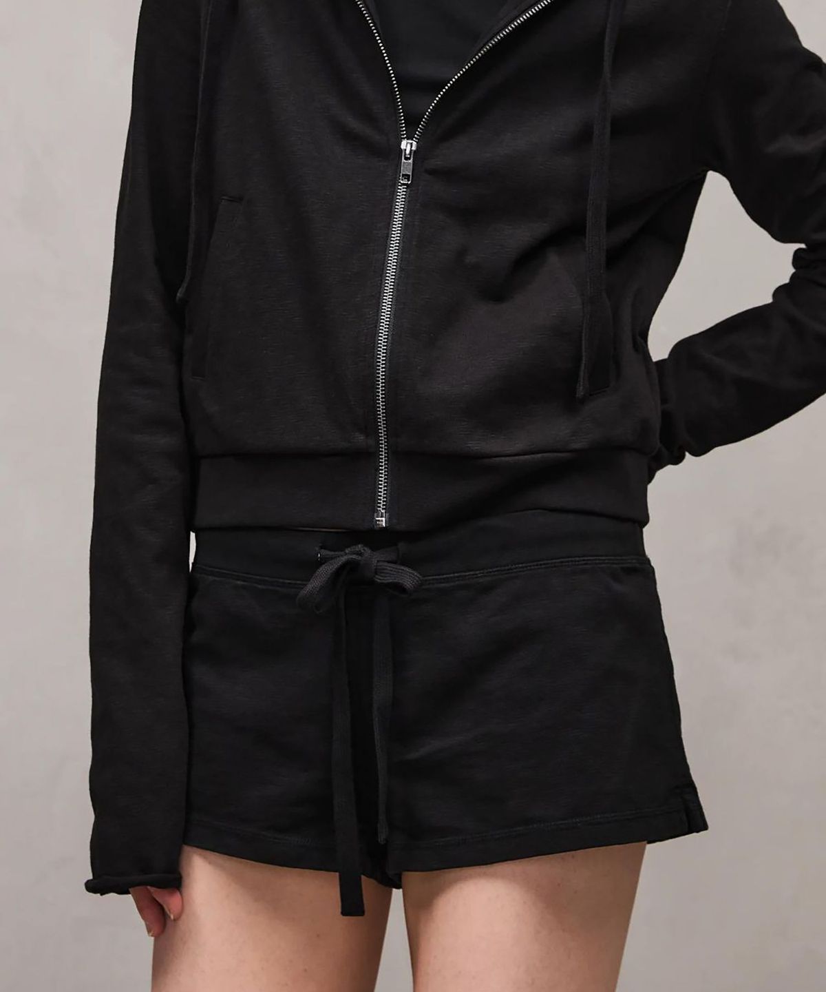 엔타이어 스튜디오(ENTIRE STUDIOS) (W) 라이트웨이트 마이크로 쇼츠 블랙 LIGHTWEIGHT MICRO SHORTS BLACK