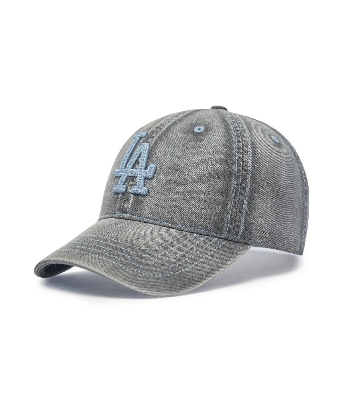 엠엘비(MLB) 베이직 데님 언스트럭쳐 볼캡 LA (Charcoal Grey)