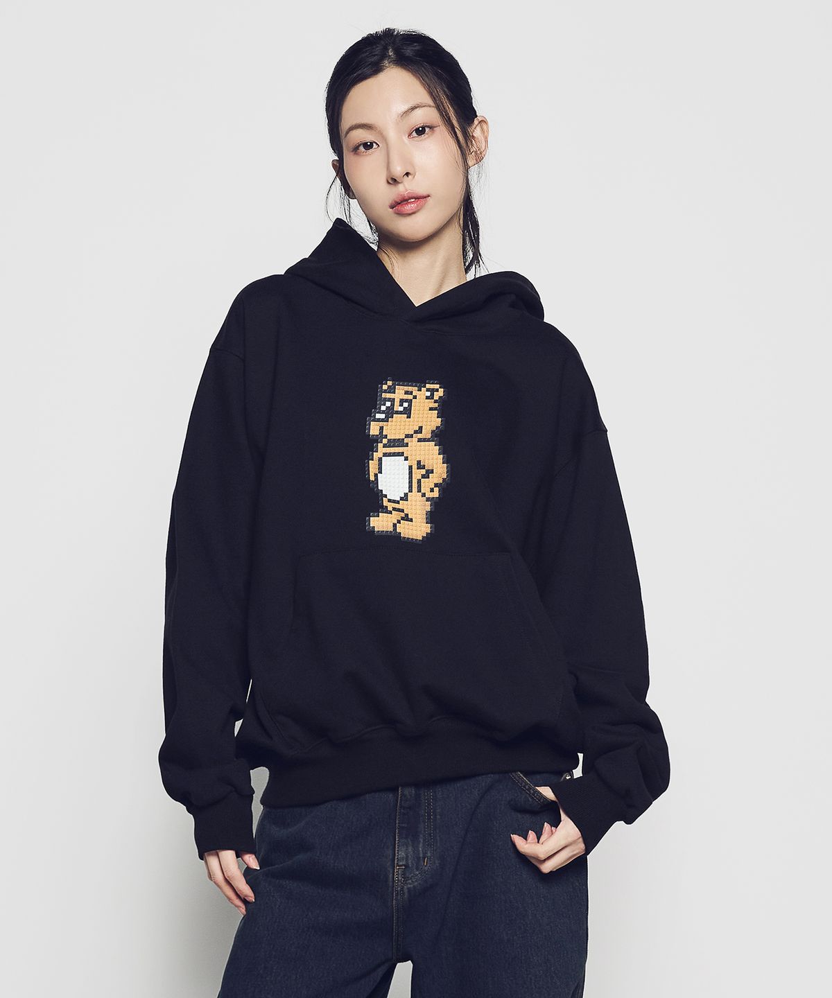 아크메드라비(ACME DE LA VIE) BLOCK AC BEAR HOODIE (3 COLOR)