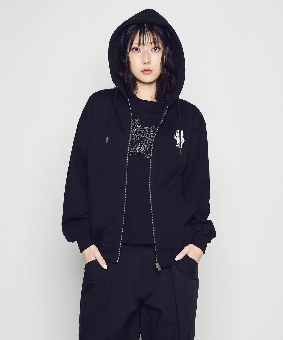 아크메드라비(ACME DE LA VIE) BASIC AC BEAR HOODIE ZIP UP (4 COLOR)