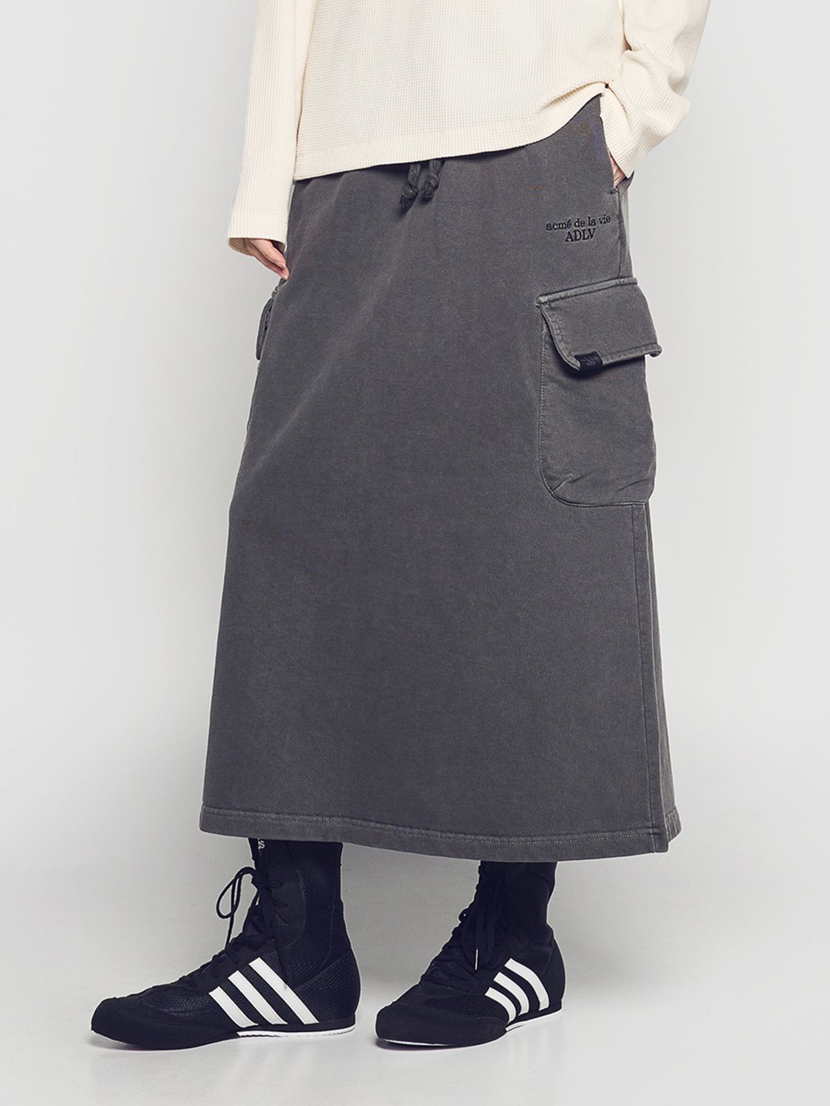 아크메드라비(ACME DE LA VIE) WOMAN PIGMENT LONG SKIRT (2 COLOR)