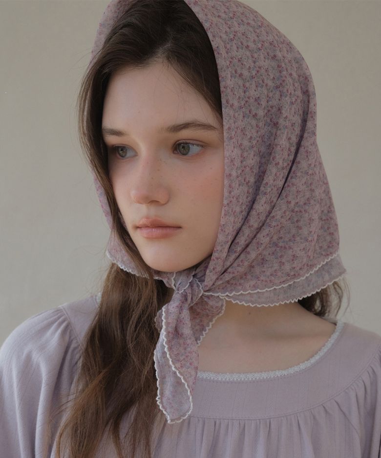 Floral Chiffon Scarf_2color(O26ACC04)