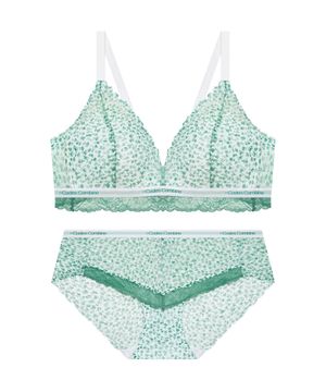 센슈얼 실키 레이스 노와이어 브라팬티 세트