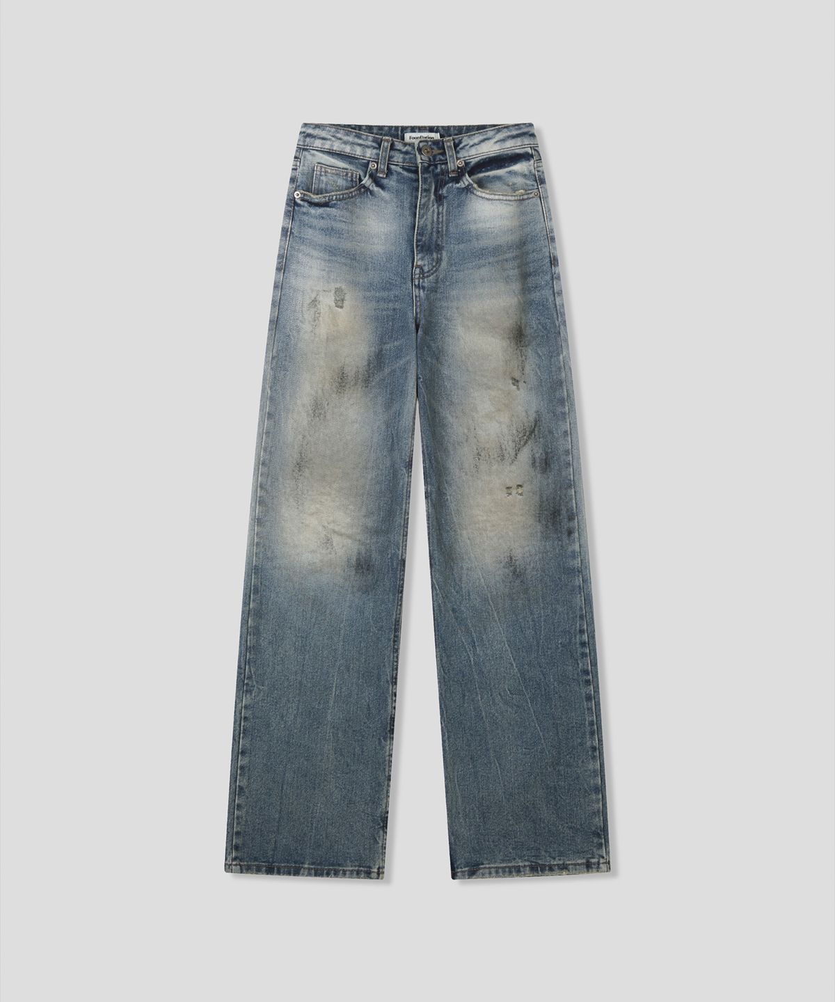 스르비(SELEVER) Grain Washed Denim Pants