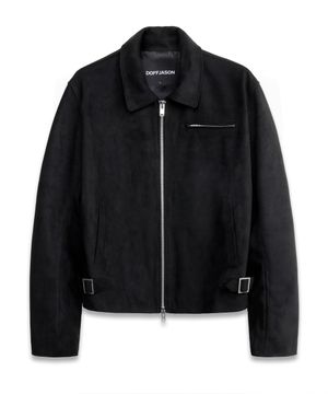 풀업 스웨이드 클래식 싱글 자켓 BLACK