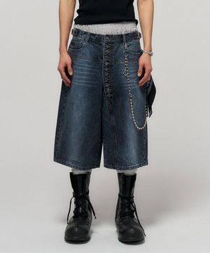 CDZ BUTTON JORTS BLUE