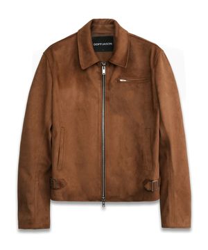 풀업 스웨이드 클래식 싱글 자켓 CAMEL BROWN