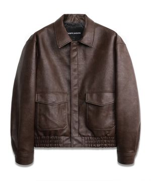 크리즈 레더 A-2 자켓 BROWN