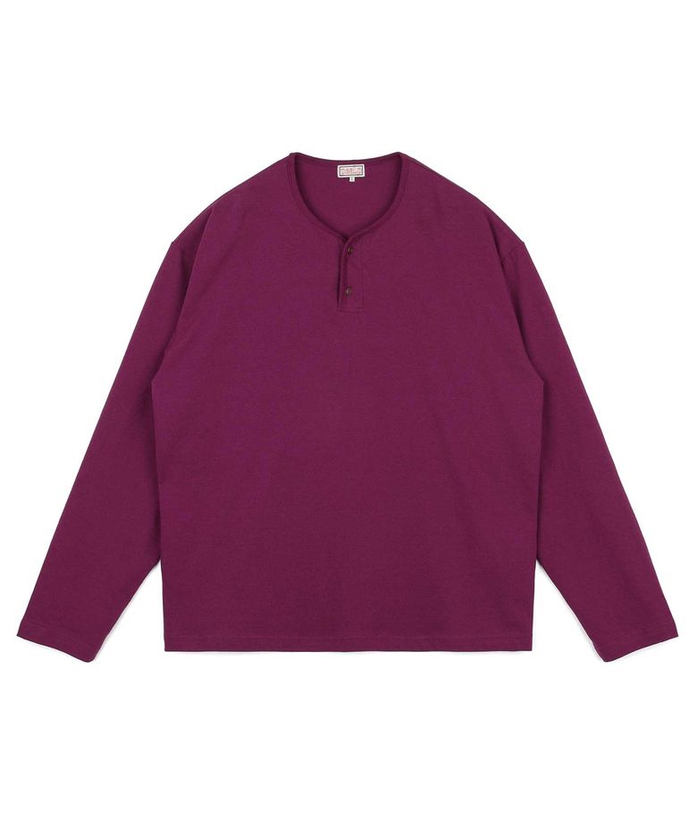 Cozy Henley Long Sleeve 44 (PURPLE)