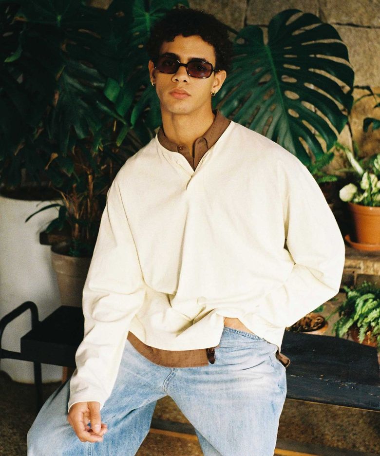 Cozy Henley Long Sleeve 44 (CREAM)