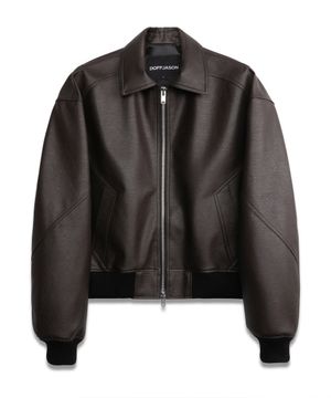 오버사이즈 팬텀 레더 자켓 ESPRESSO