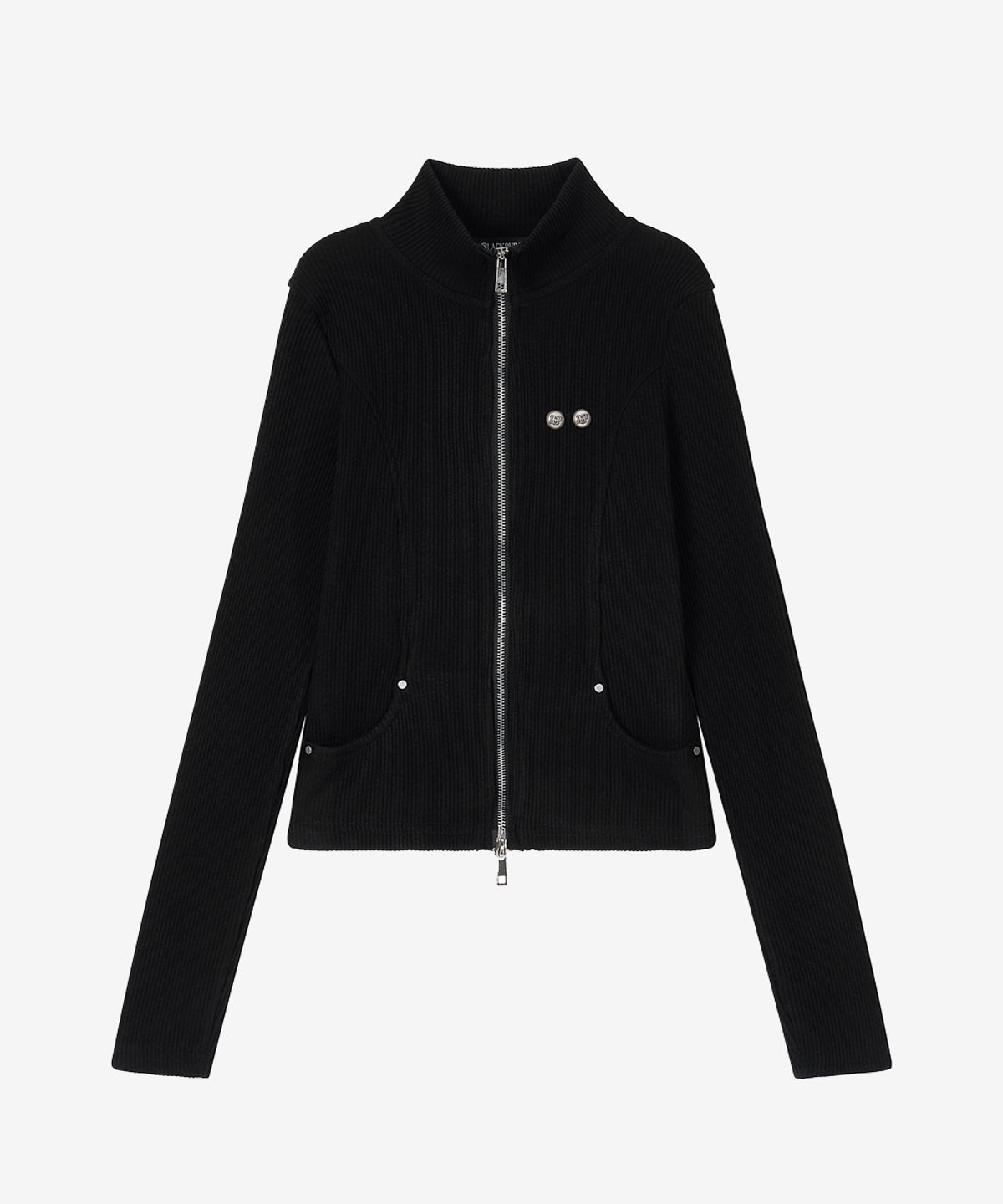 블랙 퍼플(BLACK PURPLE) 컨투어 스킨 집업_블랙 Contour Skin Zip-Up_Black