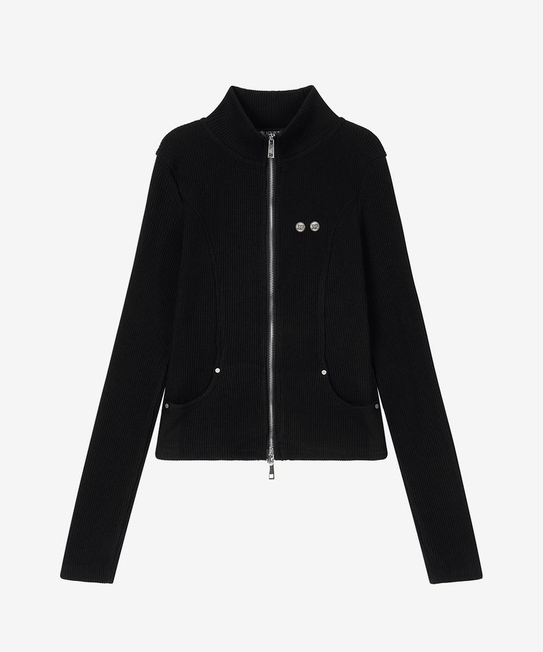 컨투어 스킨 집업_블랙 Contour Skin Zip-Up_Black